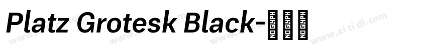 Platz Grotesk Black字体转换
